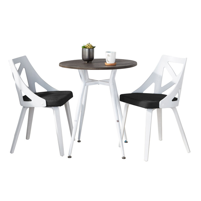 2 - Person Four Leg Dining Set, Black