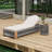 Outdoor Patio Lounge Chairs With Adjustable , Grey Rope, And Beige Cushions, All - Weather Low Maintenance : Chaise Compact Woven Side Table, Solution