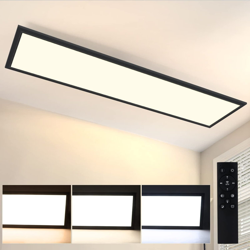 Kalgoorlie 120cm Aluminium LED Flush Mount, Black