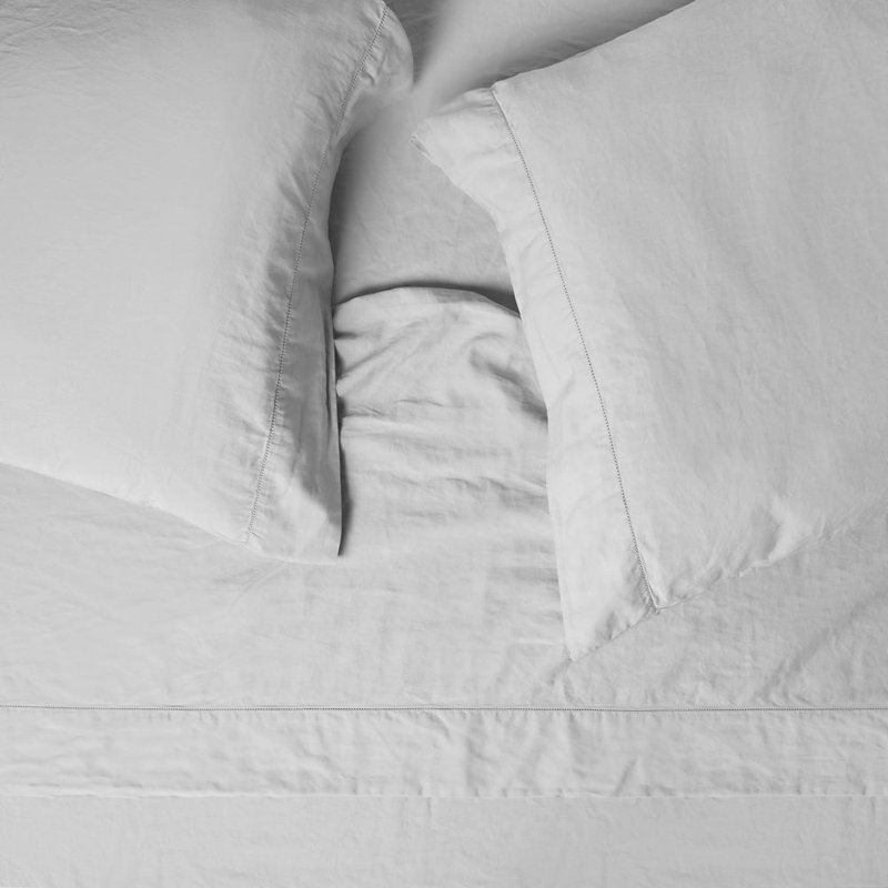 Whisper Gray Twin Cotton Percale Sheet Set