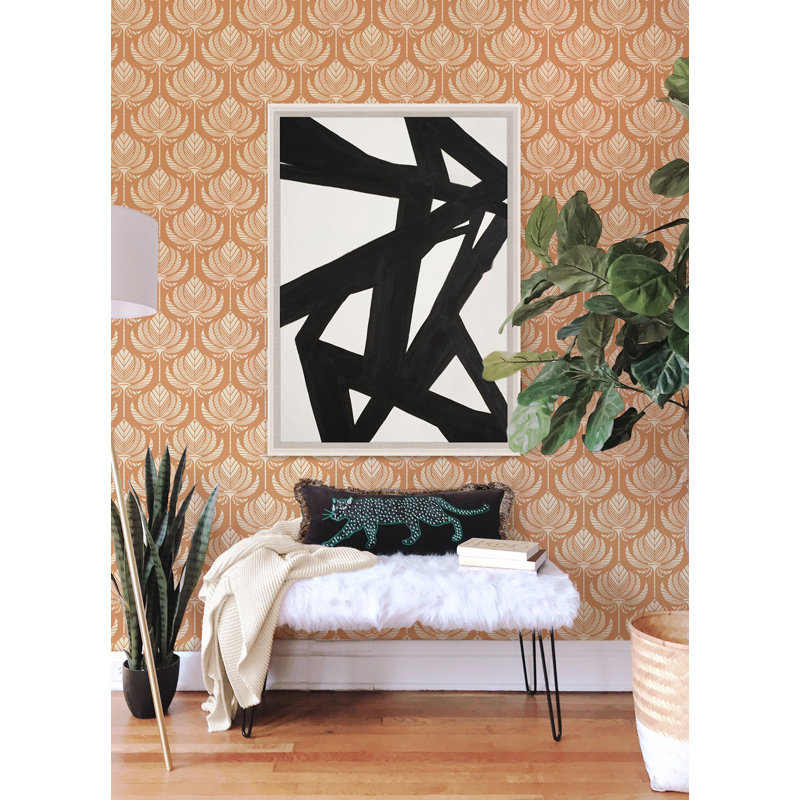 Verdara Ogee Geometric Luxury Wallpaper, Spice