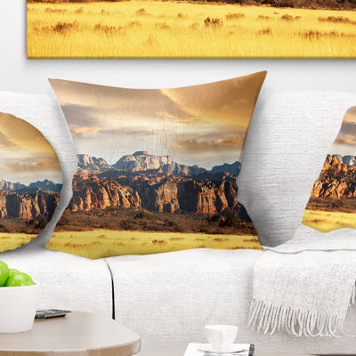 Zion National Park Utah Usa - Landscape Printed Pillow