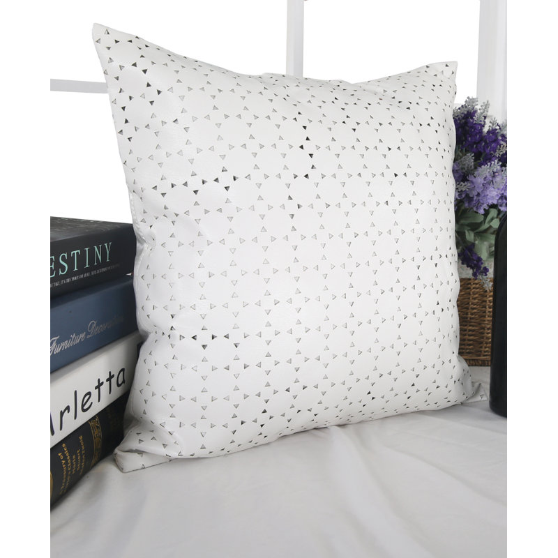Tilbrook Geometric Reversible Pillow Cover, White