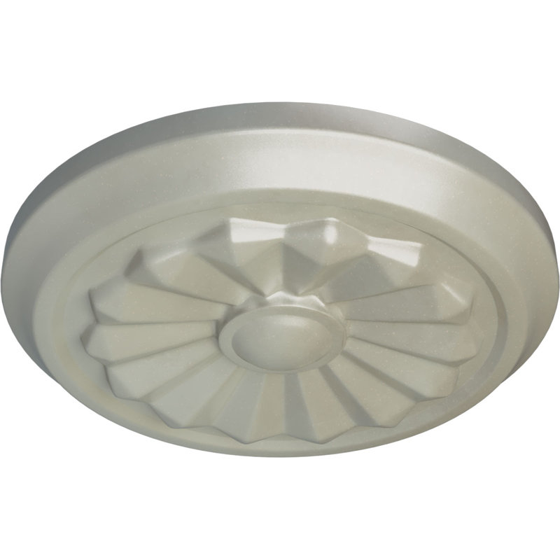 Médaillon de plafond Endurathane Olivia, 7 7/8 po x P 1 1/8 po (convient aux auvents jusqu'à 3 1/2 po), Cuivre Flash
