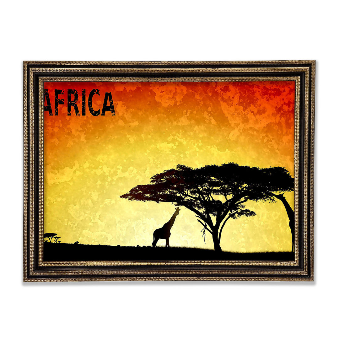 Afrika Gerahmter Druck