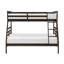 Lit simple superposé au-dessus d'un lit double classique 1 pièce brun foncé foncé-1037510074
