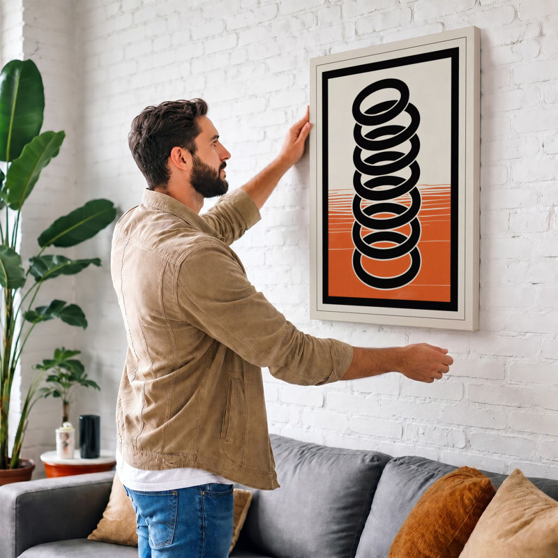 Vertical Spring Industrial - Wrapped Canvas, 30x20 - 76.2 x 50.8 cm, Terracotta Border