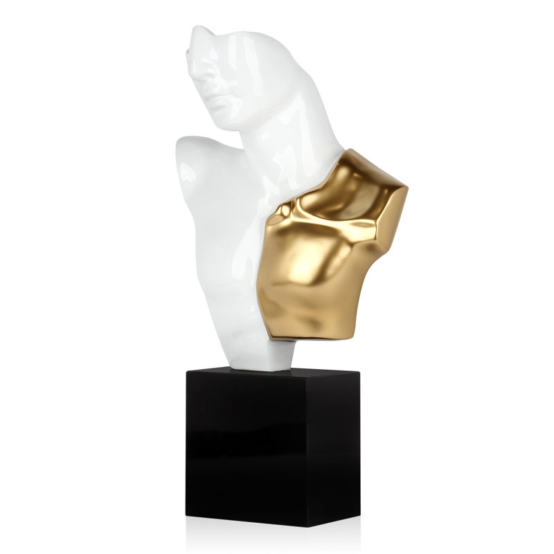 People Statue, Gold/White