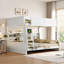 Lit superposé avec armoires de rangement et ports USB-905350962