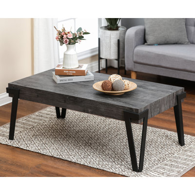 Table basse grise moderne Mid-Century de 43,4 po Alduina