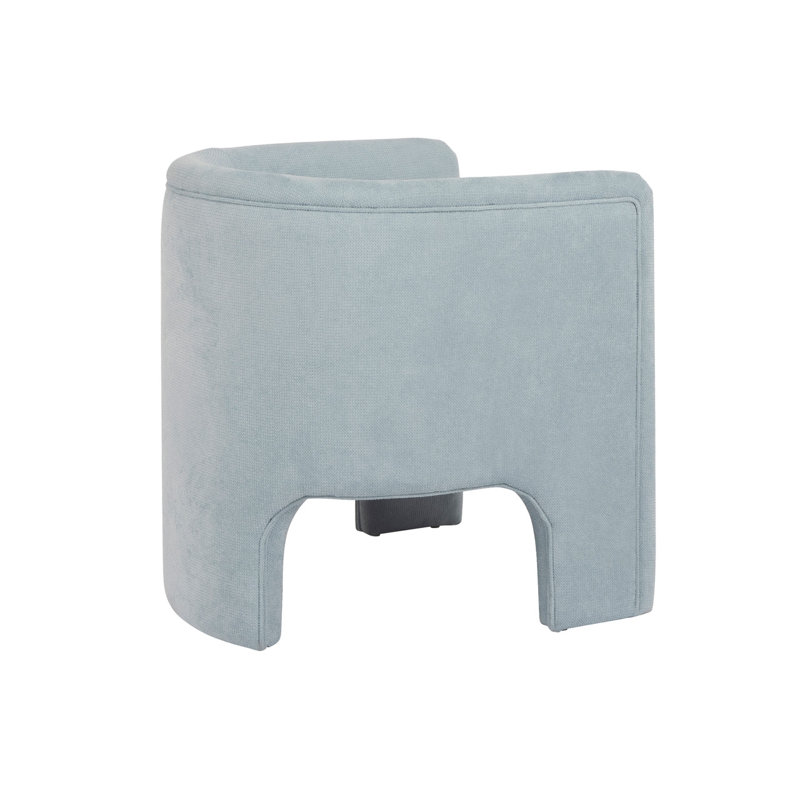 Lansky Barrel Chair, Light Blue Chenille