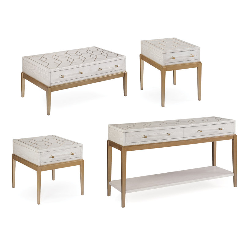 Whitmore End Table, White, 23" H x 17" W x 25" D
