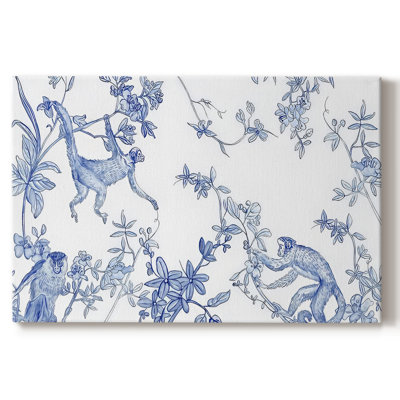 Blue Monkey Land Toile II -Galery Enveloppé Cavas