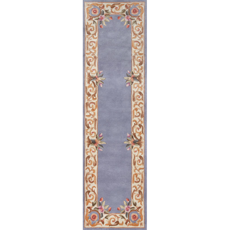 Akuji Wool Floral Indoor Rug, Runner 2'3" x 8'