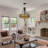 5-Light 19" Tiffany Style Stained Glass Chandelier