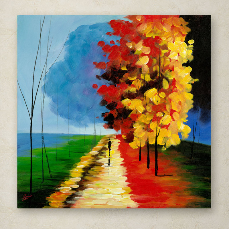 « walk in the park » par ricardo tapia, reproduction d’art sur toile tendue, H 24 po x l 24 po x P 2 po