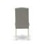 L'ensemble 5 pièces de table et chaises de cuisine comprend une table de salle à manger ronde avec Dropleaf et 4 chaises rembourrées en tissu de lin Shitake foncé, 42 x 42 pouces, blanc lin-1238114374-1238114378-1278237286