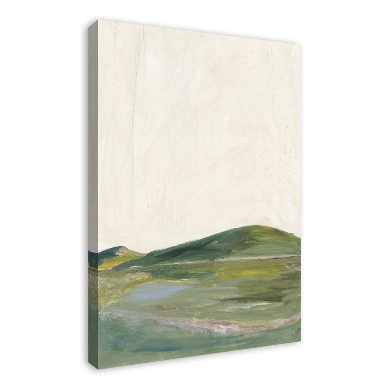 Abstrait vert - peinture, Toile tendue, H 36 po x l 24 po x P 1,25 po