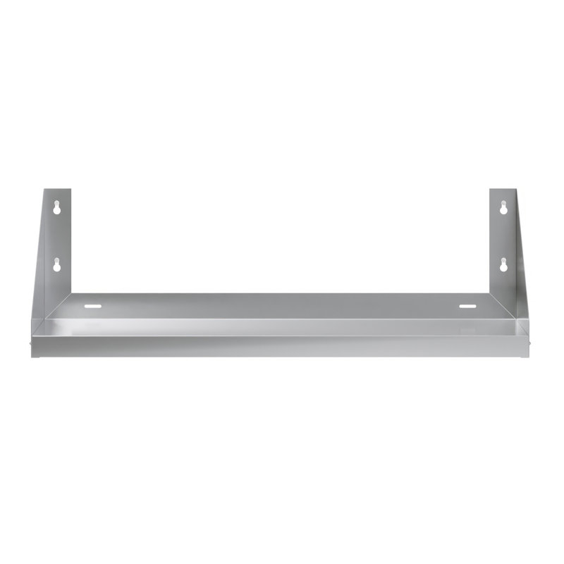 Tablette murale 12 po x 36 po en acier inoxydable avec protections latérales