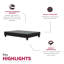 Base de matelas simple TG gris foncé - Structure de lit plateforme en contreplaqué et bois massif