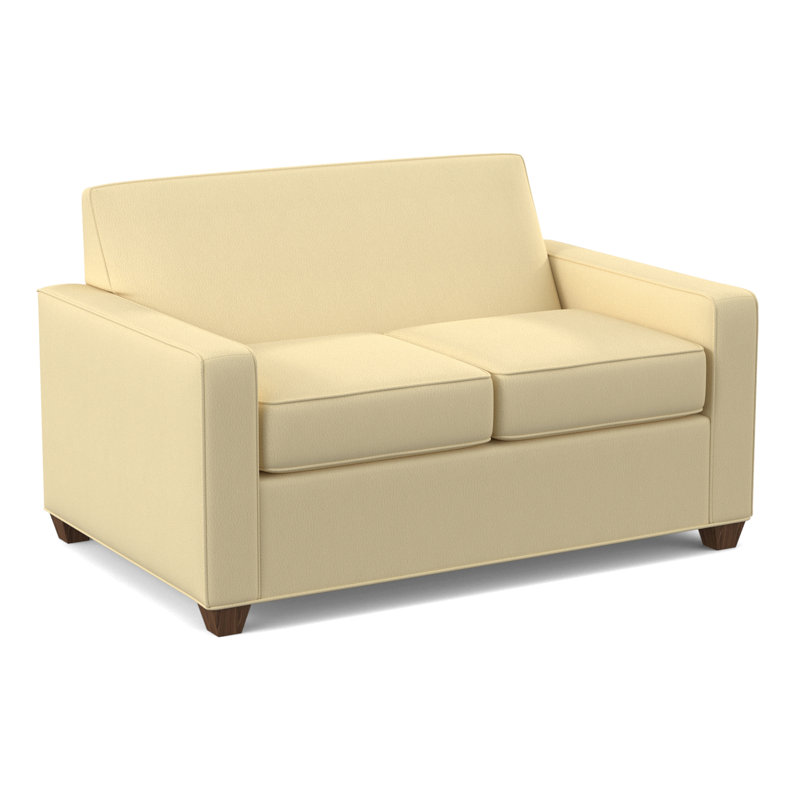 Avery 56" Square Arm Loveseat, Montana Walnut, Dillon Buff