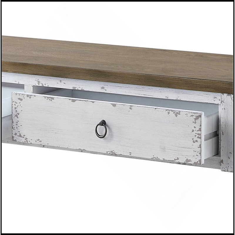 Antique White 2-Drawer Console Table