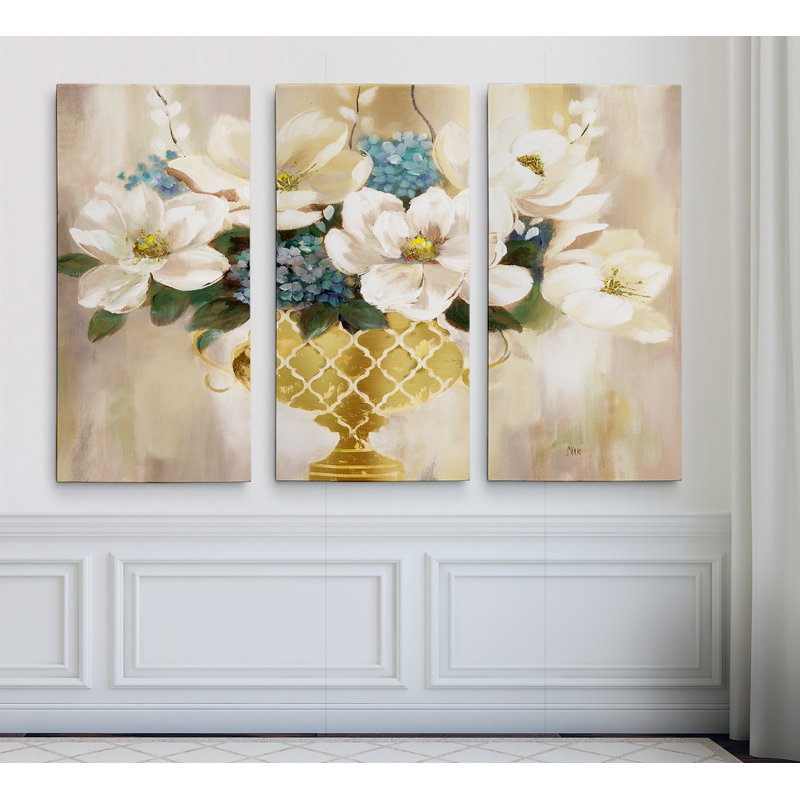 " Southern Magnolia " 3 - Pieces, 24" H x 36" W x 1.5" D