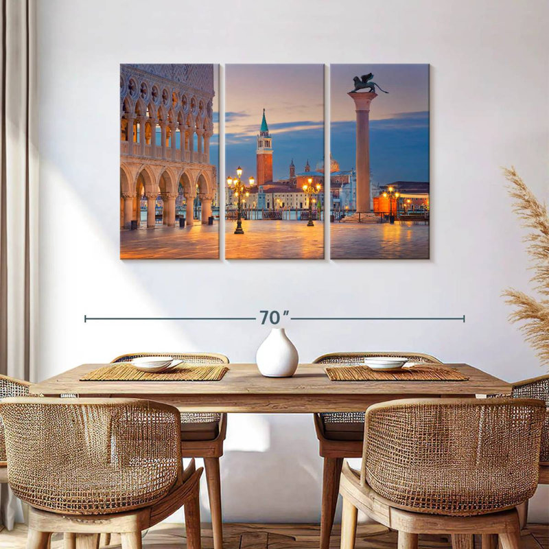 Sebbie Piazza San Marco matin, H 36 po x l 57 po