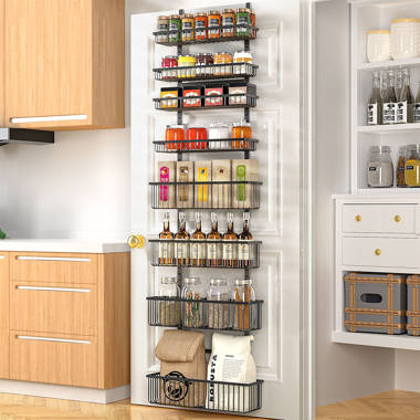 Evelots 5-Tier 40-Jar Hanging /Wall-Door Mount/Pantry Door Spice Rack/Large  Spice Rack Organizer for Cabinet Door