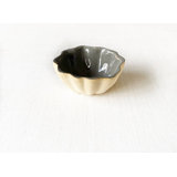 Terrafirma Ceramics Charcoal Scalloped Condiment Server
