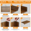 5 housses de tablettes en fil métallique, housses de grille en PVC expansé pour placard amovible (pas en bois), tablettes de garde-manger pour la décoration des étagères de la salle de bain (Prime Big Deal Days)-257176751