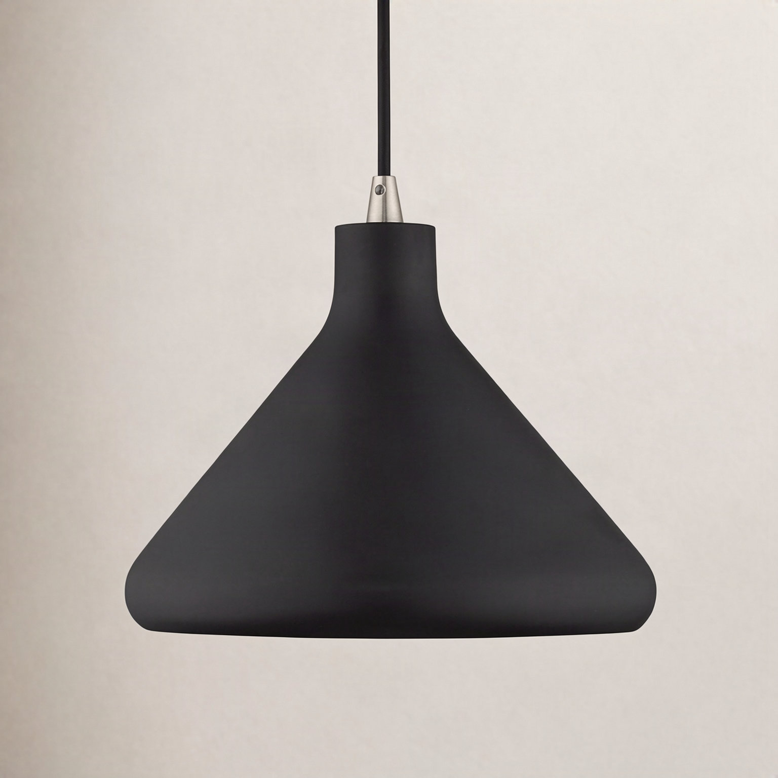 Schultz Dimmable Dome Single Light Pendant, Black, 13" H x 10.5" W x 10.5" D