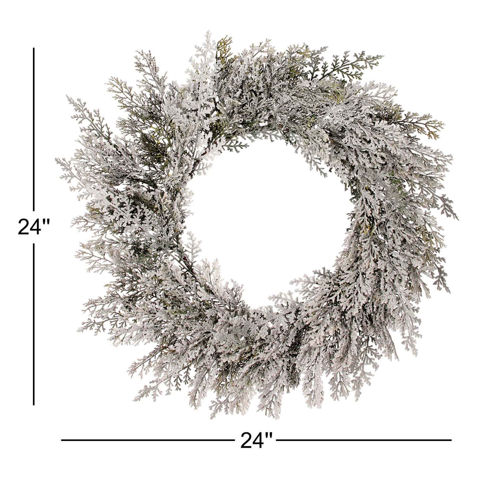 24'' Faux Cedar Wreath