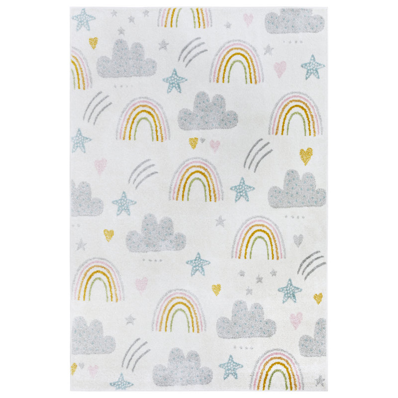 Adventures Children White Rug, Rectangular 120 x 170cm