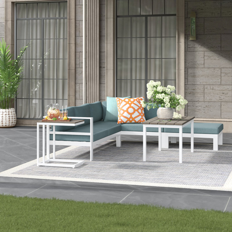 Angeles Outdoor 5 Seater Sofa Set, Green
