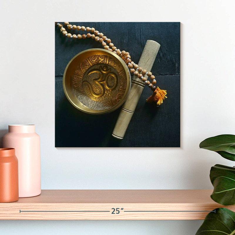 Java tibétain Mala et bol chantant, H 16 po x l 16 po