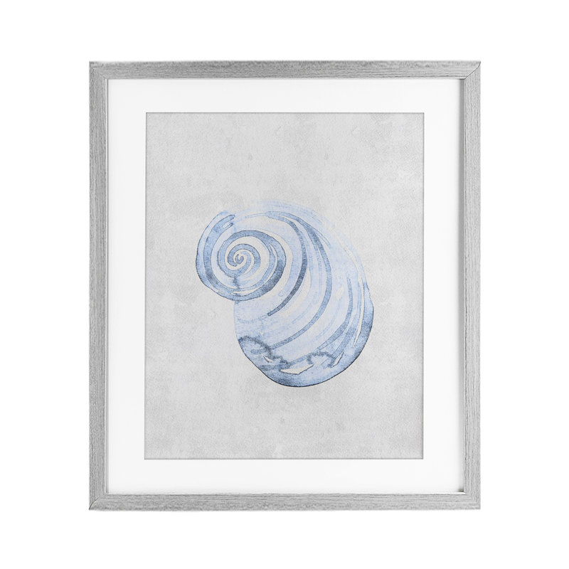 «Subtle Spiral Sea Snail», reproduction encadrée sous verre, conception de Camila Juncos, H 16 po x l 13 po