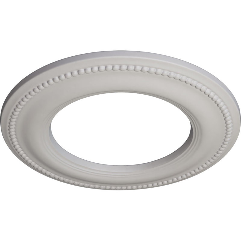 Médaillon de plafond classique Endurathane Bradford, DO 13 po x P 7 1/2 po x P 3/4 po (convient aux auvents jusqu'à 8 5/8 po), fini blanc ultra pur peint à la main