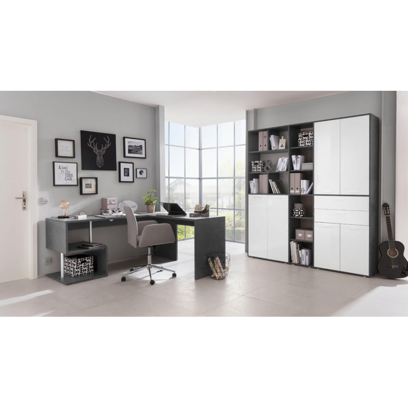 Cadogan L-Shaped Executive Desk, Slate