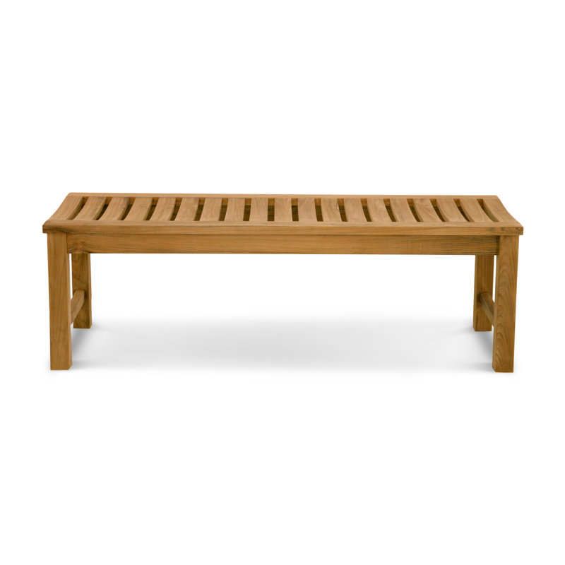 Classic Teak Picnic Bench, 17" H x 60" W x 16.5" D