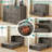 Farmhouse Full Murphy Bed With Large Storage Drawer & Charging Station, Washed Gray-1238594383-1218647874