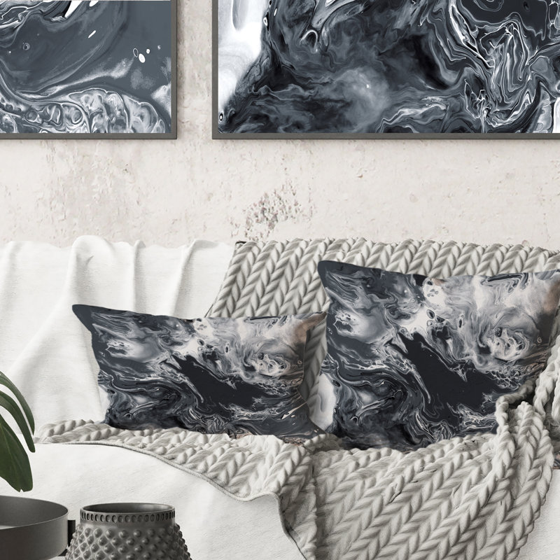 Coussin noir et blanc Creative