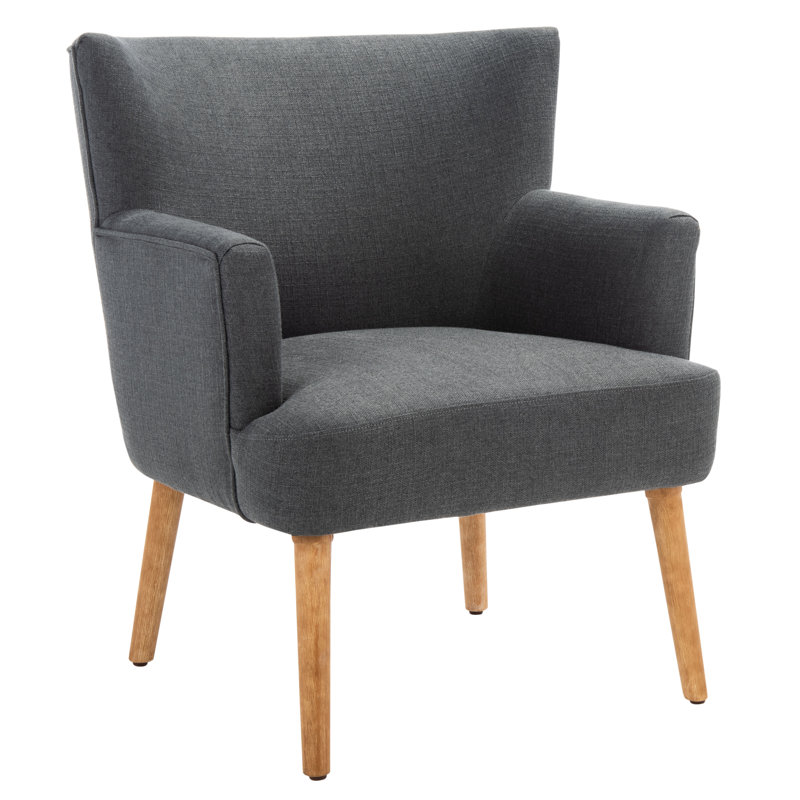 Paolini Upholstered Wingback Chair, Grey Linen