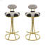 Ensemble de 2 tabourets de bar rembourrés à hauteur de comptoir pour îlot de cuisine en métal-1279239174