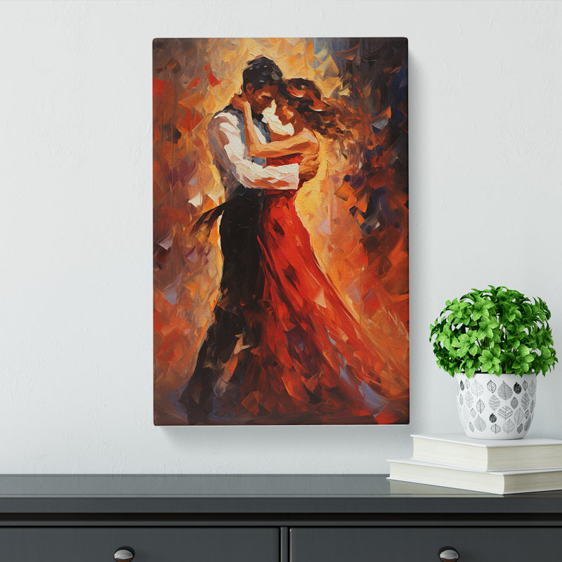 Ballroom Dancing Expressionism - Wrapped Canvas, 60cm H x 40cm W x 3cm D