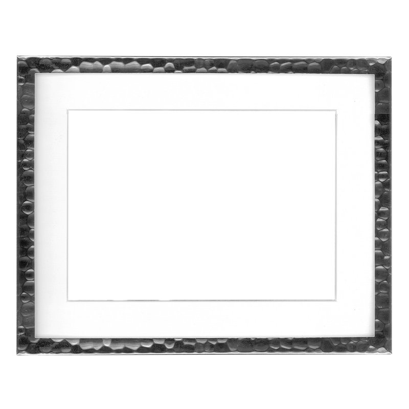 Cadre photo Milan métal argenté lisse 7X9, H 9,44 po x l 7,48 po x P 0,79 po