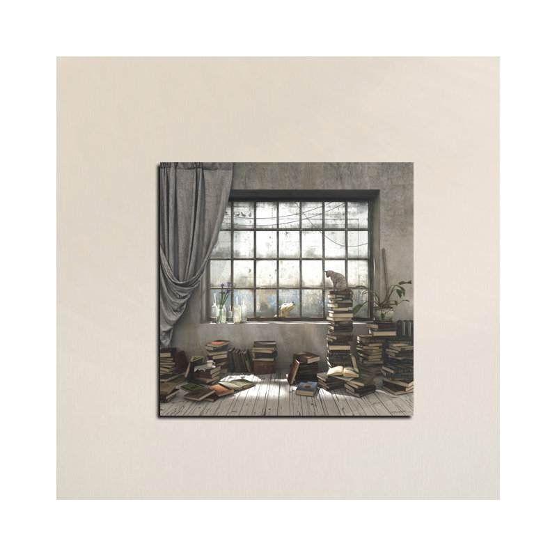 'The Introvert' Print on Wrapped Canvas, 18" H  x 18" W x 0.75" D