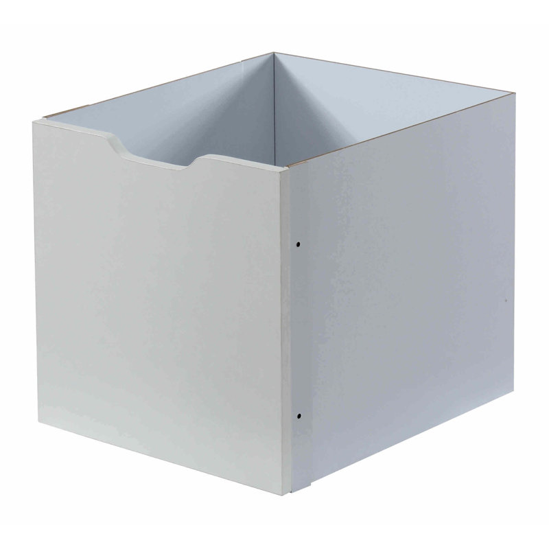 Latitude Run Decorative Bin, White