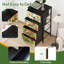 Commode de rangement verticale à 4 tiroirs avec oiseaux et papillons
