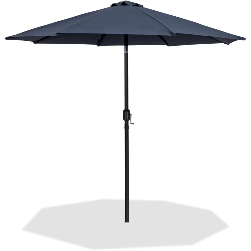 Parasols de patio en tissu Chavelle, Gris, Noir